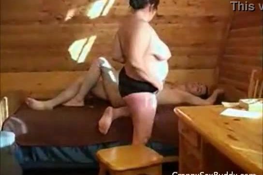 Young student fucks chubby granny